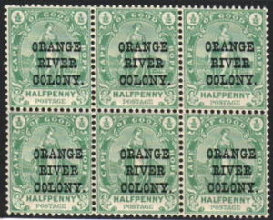 597- Orange River Colony 1900 Stamp Scott #54 Block Hope Standing Mint NH - Picture 1 of 1