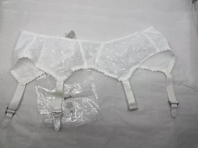 Namsie 36 белый хлопок подвеска подвязки ремень стиль новый винтажный 1950-х - Изображение 1 из 3