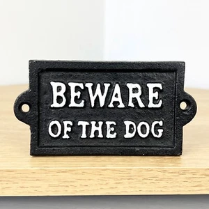 Beware of the Dog Sign Metal Gate Warning Plaque Door Fence Wall Art Decoration - Picture 1 of 4