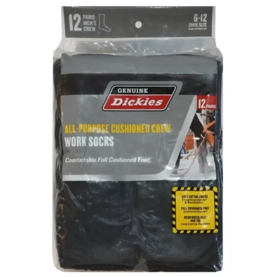 Calcetines Dickies Work Crew para hombre, paquete de 12 Foto 1 de 3