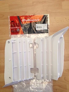 POLISPORT RADIATOR LOUVRES RAD GUARDS YAMAHA YZF 250 YZF250 10-13 WHITE MX - Imagen 1 de 2