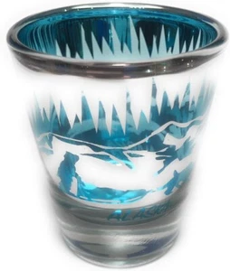 Alaska Mountain Dog Mushing Souvenir Shot Glass - Picture 1 of 1