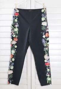 TED BAKER London NWT $209 Kensington Floral Ankle Grazer Pants Size 3 US 8 - Picture 1 of 5