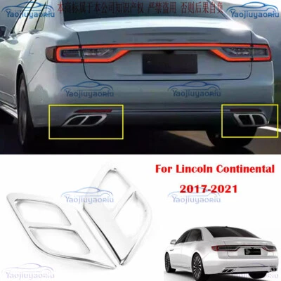 Rear Tail Exhaust Muffler Tip Pipe Stainless For Lincoln Continental 2017-2021 - Imagem 1 de 4