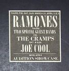 Ramones Leave Home Era W/ The Cramps Cbgb Nyc 1977 Rare Sq. Variation Concert Ad