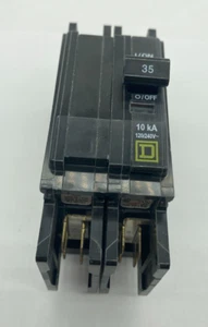 Interruptor de circuito Square D QOU235B HVAC 2 polos 35 amperios 120 240 V tipo CA QOU amarillo - Imagen 1 de 17