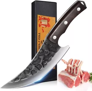 Hand Forged Boning Knife Universal Viking Knife Kitchen Knife For Camping BBQ - Picture 1 of 10