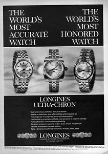 1969 Longines Ultra Chron Watch Original Ad - Picture 1 of 1