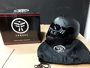 FAMOUS HELMETS PRO - DOT CERTIFIED...........Flat Black *M* Medium - Bild 1 von 9