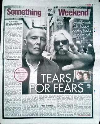 Something For The Weekend Tears For Fears Oct 18 2024 Sun Wet Wet Wet Beatles - Image 1 of 3