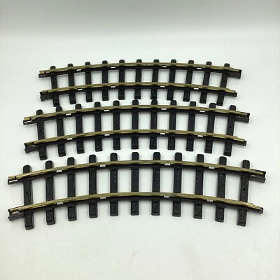 New Bright Holiday Express 3 CURVE TRACKS 380 Series POLISHED train track - Image 1 of 4