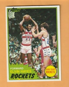 Elvin Hayes Houston Rockets 1981-82 Topps #42 Salón de la fama Rayville Louisiana 8C - Imagen 1 de 2