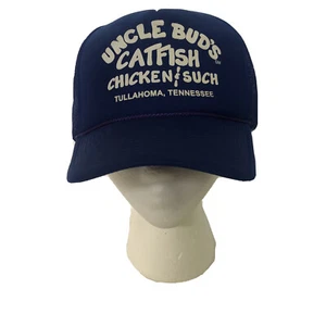 Uncle Bud’s Catfish Chicken & Such Hat Tullahoma Blue Advertising Cobra Cap - Picture 1 of 11