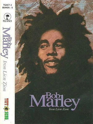 BOB MARLEY IRON LION ZION CASSETTE SINGLE BLACK PLASTIC ISLAND TUFF RECORDS 7"mx - Image 1 of 4