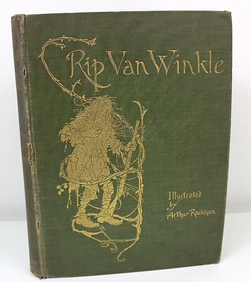 Washington Irving Rip Van Winkle 1907 COLOUR Plates Illustrated Arthur Rackham - image 1 of 4