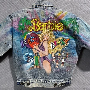 Barbie Jacket Womans Medium Blue Tony Alamo Denim Jean Vintage Nicky Minaj Beach - Picture 1 of 24