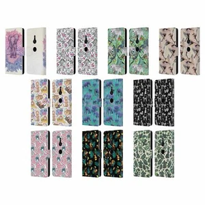 OFFICIAL MICKLYN LE FEUVRE ANIMALS LEATHER BOOK CASE FOR SONY PHONES 1 - Picture 1 of 16