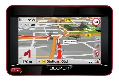 Becker Ready 45 LMU [4,3" 44 Länderkarten] schwarz / rot metallic - Bild 1 von 1