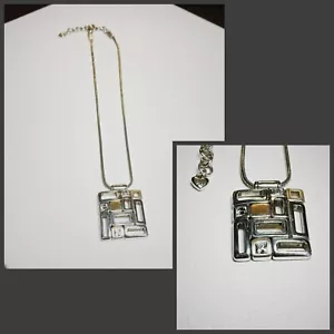 Brighton Times Square SIlver Crystal Retired Pendant Necklace - Picture 1 of 9