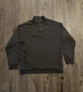 Cozy Earth Men's Bamboo Ultra Soft Quilted Snap Pullover Size Medium Gray - Picture 1 of 9