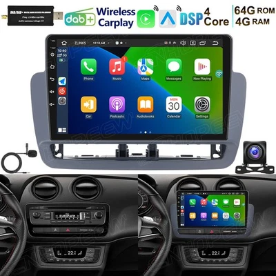 NHOPEEW DAB+ 4+64GB Android 15 Autoradio Carplay GPS Navi Für Seat Ibiza IV 6J 2009-2013