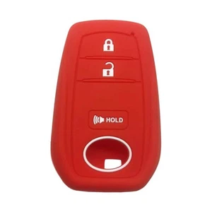 Cubierta de llave remota de silicona roja apta para Toyota Corolla Cross Prius Prime Acc - Imagen 1 de 4