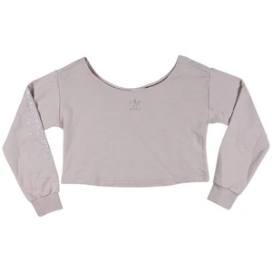 Adidas Originals Luxe Slouchy Crew Sweatshirt Damen XS Pale Pink Y2K Strass - Bild 1 von 10
