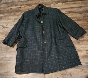 Vintage Ralph Lauren Wool Trench Coat Green Label Overcoat size 8 Women - Picture 1 of 6