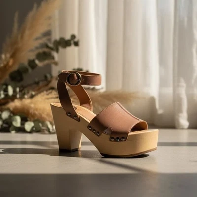 Zueco con costuras Frye Zelda 10 marrón NUEVO Foto 1 de 4