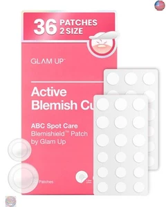 GLAM UP Hydrocolloid Blemish Pimple Zit Patches - Invisible Ultra Thin Spot - Picture 1 of 7