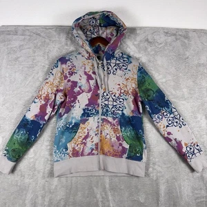 The North Face Full Zip Hoodie Multicolor Tie Dye Baroque Print Women’s L Retro - Picture 1 of 11
