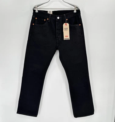 Levi's Men's 501 Jeans in Black size 33x29 100% Cotton Original Fit Straight Leg - Image 1 of 4