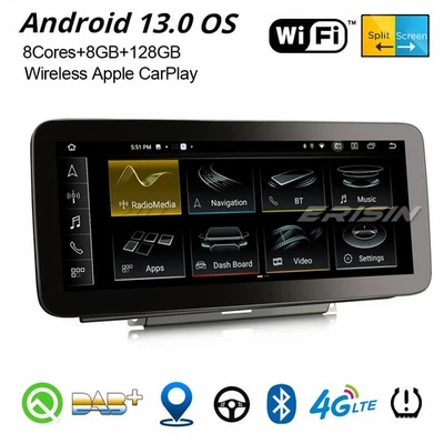 12,3" 8-Core 8+128GB Android 13 DAB+ CarPlay GPS Car Stereo For Audi A4/A5/S4/S5 - Image 1 of 4