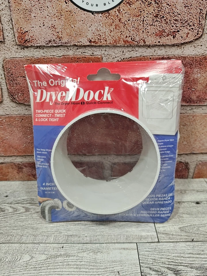 Dryer Dock Dryer Vent 6" for 4" Tubes, White