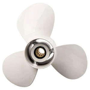 Aluminium Boat Propeller 11 1/8x13-G 3 Blade for Yamaha 30hp Outboard Motor - Picture 1 of 11