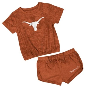 Toddler-Colosseum  Texas Orange Texas Longhorns Fern T-Shirt and Shorts Set - Picture 1 of 2