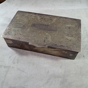 Silver (Alpha) Plated Cigarette Trinket Box, Cutler Company, Viners of Sheffield - Picture 1 of 11