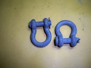 2pc-3/8" SHACKLE CLEVIS COTTER PIN TOW LIFTING SLING TIE DOWN GALVANIZED USA - Picture 1 of 1