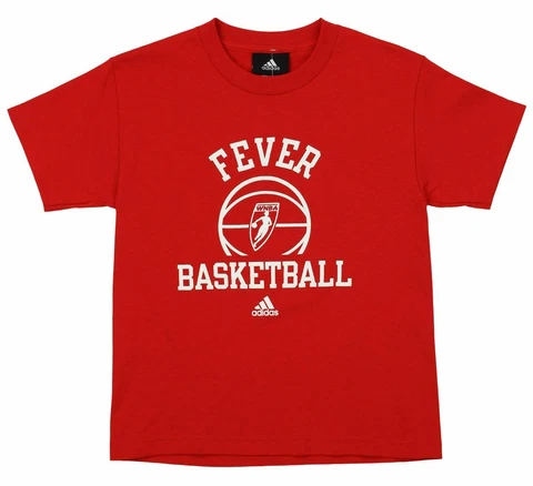 Adidas WNBA Youth Indiana Fever Dribbler Ball Short Sleeve Tee, Red Cover