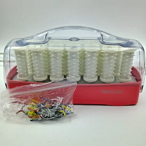 Remington Hot Rollers H1080 with 20 Clips Red Case 300 Watts Tested Works - Picture 1 of 20