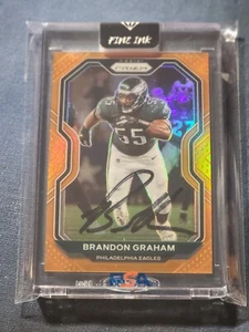 Brandon Graham 2020 Panini Prizm Orange Signed FINE-INK AUTO - Picture 1 of 7