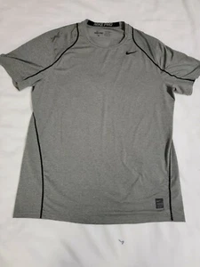 NIKE PRO DRI-FIT MEN’S  FITTED T Shirt Gray Size XL - Picture 1 of 5