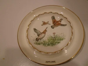 Souvenir Fundy Park Canada  Ashtray Dish Vintage Dog, Partridge,Georgian China - Picture 1 of 4