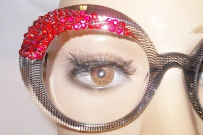 GAFAS DE LECTURA BOUTIQUE ÚNICAS DIAMANTES DE IMITACIÓN 2.50 NEGRO Y ROJO FORMA OVALADA Foto 1 de 4