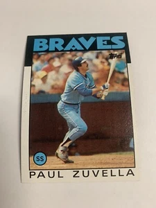 1986 Topps Paul Zuvella Atlanta Braves - Picture 1 of 1