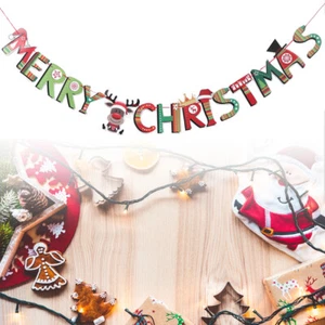 Guirnalda de Navidad Decoraciones Navidad Papel Colgante Decoración Vacaciones Bunting - Imagen 1 de 11