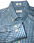 Peter Millar Crown Soft Men's Sz Large Button Down Shirt Long Sleeve Blue Plaid