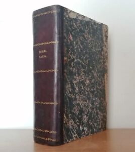 RARA BIBBIA ANTICA ILLUSTRATA VULGATA EDITIONIS-1750-VECCHIO E NUOVO TESTAMENTO 