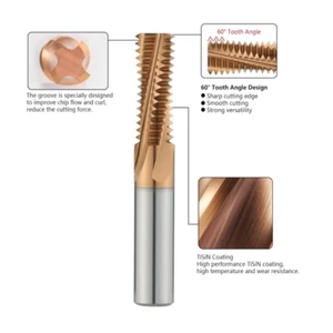 M8*P1.25 CARBIDE THREAD MILL - BRAND NEW - TiALN COATED - Picture 1 of 1