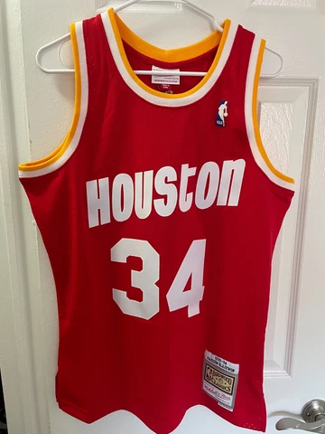 Authentic Hakeem Olajuwon Houston Rockets Mitchell & Ness Jersey Men Size M NWT Cover